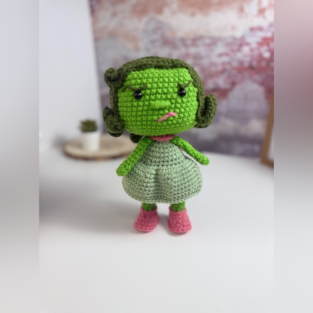 Handcrafted Funko Handmade Crochet Inside Out Disgust Doll